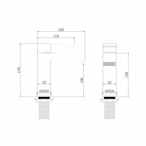Смеситель для раковины Abber Wasserfall никель (AF8610NG)