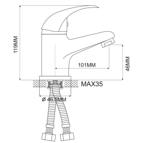 Смеситель для раковины Maxonor (MN1015)