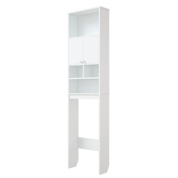 Стеллаж Melodia Универсал полки и дверцы 55 белый (MFR80057WT)