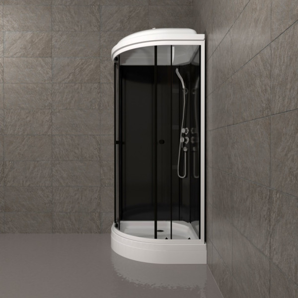 Душевая кабинаTriton Нова 88x88 стекло прозрачное, профиль черный (DK350)