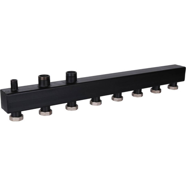 Коллектор распределительный Rommer 1 1/2" на 4 контура (сталь, до 85 кВт) (RDG-0017-004004) Коллектор распределительный Rommer 1 1/2" на 4 контура (сталь, до 85 кВт) (RDG-0017-004004)