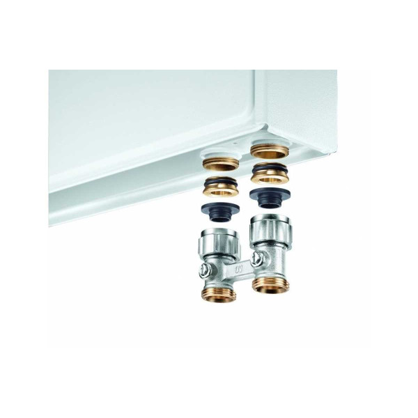 Фитинг двойной Oventrop со встроенным шаровым краном Multiflex F-ZB G3/4НГ*G3/4НР (1015813) Фитинг двойной Oventrop со встроенным шаровым краном Multiflex F-ZB G3/4НГ*G3/4НР (1015813)