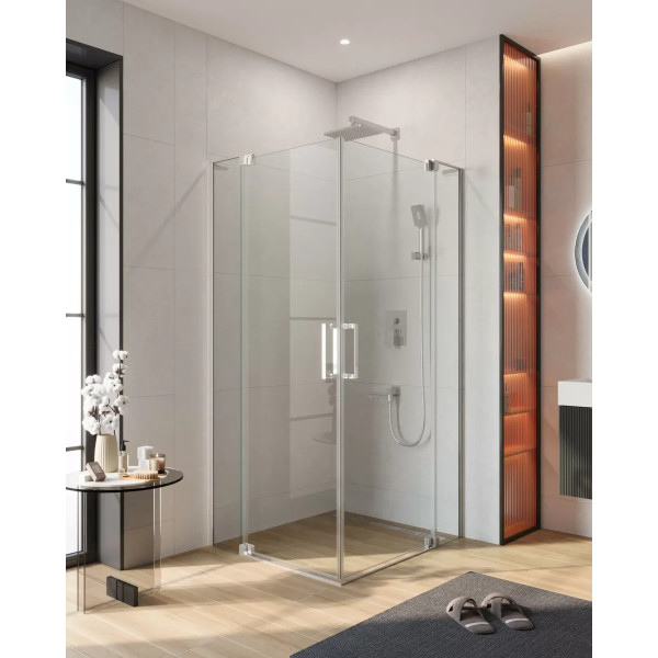 Душевой уголок Cezares Slider 70x90x195 стекло прозрачное, профиль хром (SLIDER-AH-2-70/80-90/100-C-Cr)