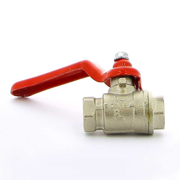 Кран Itap 1/4" ВВ шаровый Ideal (красная ручка) (0900014)