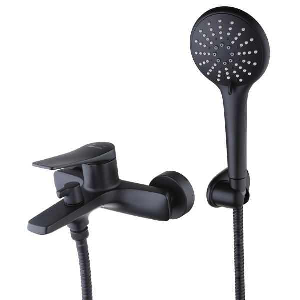 Смеситель для ванны и душа lemark Bronx черный (LM3714BL) Смеситель для ванны и душа lemark Bronx черный (LM3714BL)