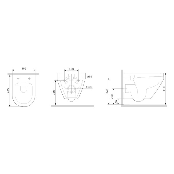 Унитаз подвесной AM.PM Spirit V2.0 FlashClean с сиденьем микролифт черный матовый (C701700MBSC) Унитаз подвесной AM.PM Spirit V2.0 FlashClean с сиденьем микролифт черный матовый (C701700MBSC)