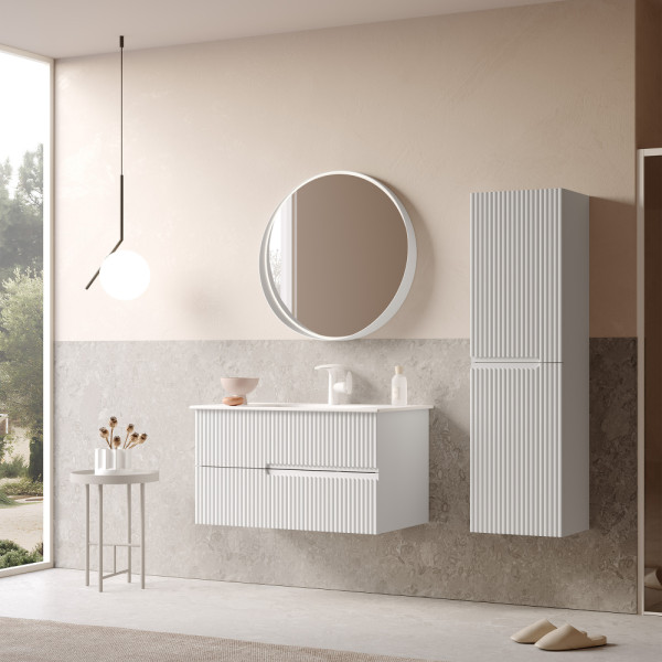 Тумба подвесная Orka Moonlight 910x510x510 с раковиной белый матовый (5001497) Тумба подвесная Orka Moonlight 910x510x510 с раковиной белый матовый (5001497)