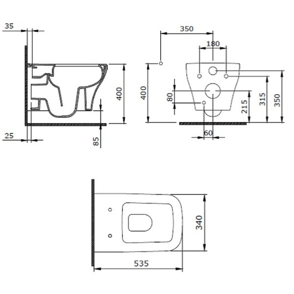 Комплект инсталляция с унитазом Berges Novum c с кнопкой L1 белая, унитаз Strati Rimless, сидение Strati Slim SO (042452)