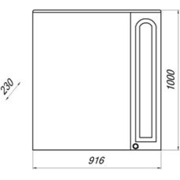 Шкаф зеркальный Melodia Прованс 85С 91,6x100 белый ясень (MFR79446AW)