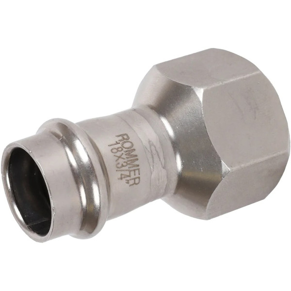 Переход 18х3/4"В Rommer из нержавеющей стали (пресс) (RSS-0022-001834) Переход 18х3/4"В Rommer из нержавеющей стали (пресс) (RSS-0022-001834)