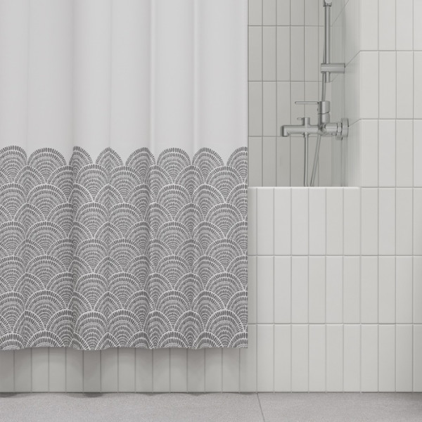 Шторка для ванн текстильная Iddis Base 180x200 серая (BW01P18i11)