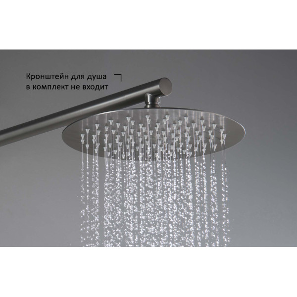 Верхний душ Aquatek 250 мм шлифованный черный хром (AQ2073BGM)