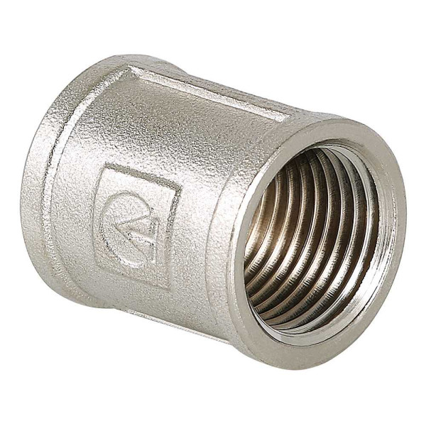 Муфта 3/4" Valtec (никель) (VTr.270.N.0005) Муфта 3/4" Valtec (никель) (VTr.270.N.0005)