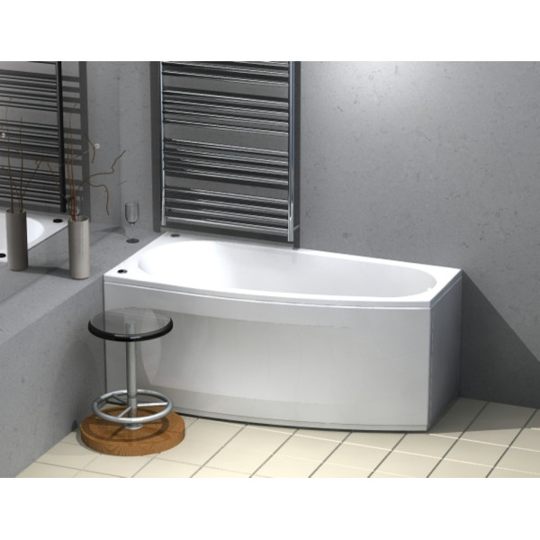 Ванна акриловая Акватек Пандора 160х75 L на каркасе, с фронтальным экраном, слив-перелив