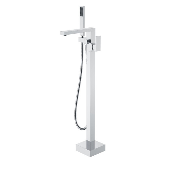 Смеситель напольный для ванны Boheme Qubic Chrome (479-CR)
