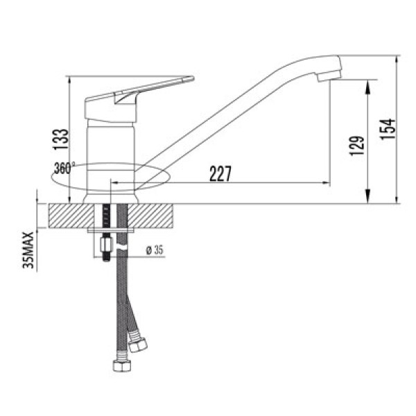 Смеситель для кухни Lemark Luna (LM4104C)