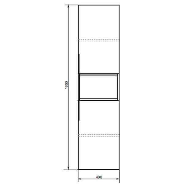 Пенал подвесной Comforty Франкфурт 400x320x1600 дуб светлый (00-00006505)