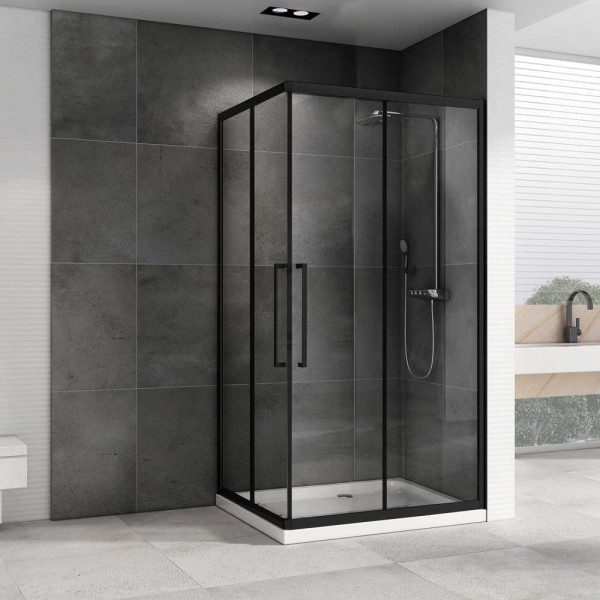 Душевой уголок Abber Schwarzer Diamant 80x120 стекло прозрачное, профиль черный (AG02128BH) Душевой уголок Abber Schwarzer Diamant 80x120 стекло прозрачное, профиль черный (AG02128BH)