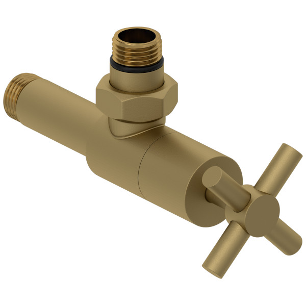 Вентиль Сунержа угловой (крест) 1/2"Нx1/2"Н матовое золото (032-1408-1212)