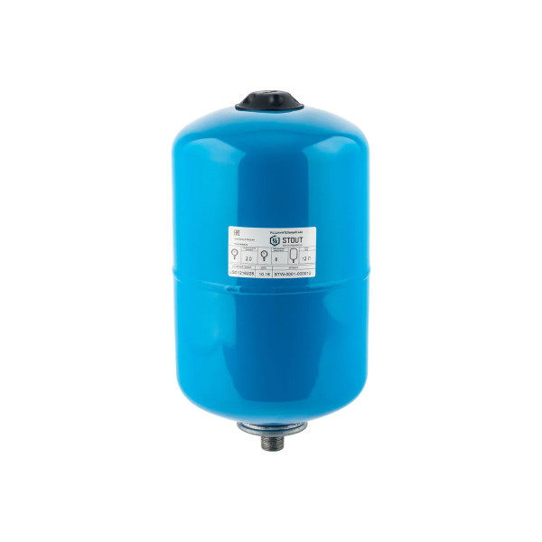 Бак расширительный для систем водоснабжения Stout 12 л. (8 бар, синий, вертикальный) (STW-0001-000012) Бак расширительный для систем водоснабжения Stout 12 л. (8 бар, синий, вертикальный) (STW-0001-000012)