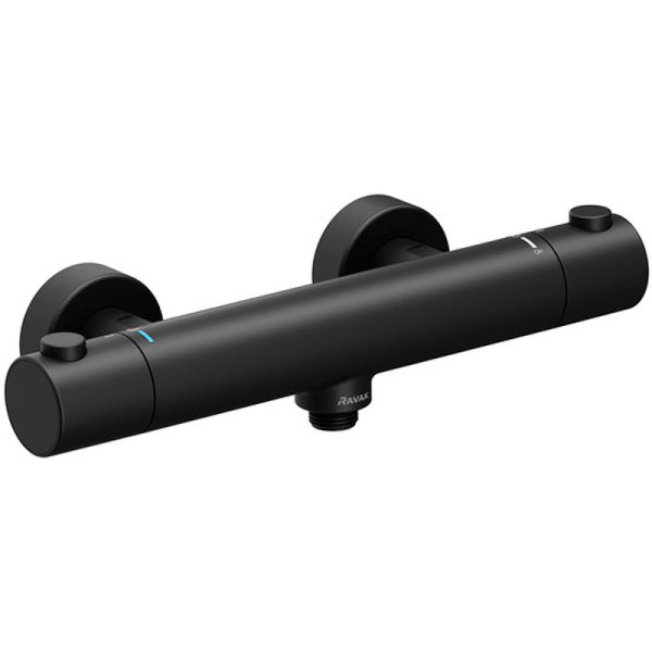 Смеситель для ванны и душа Ravak термостат PU 033.20/150 черный (X070188)