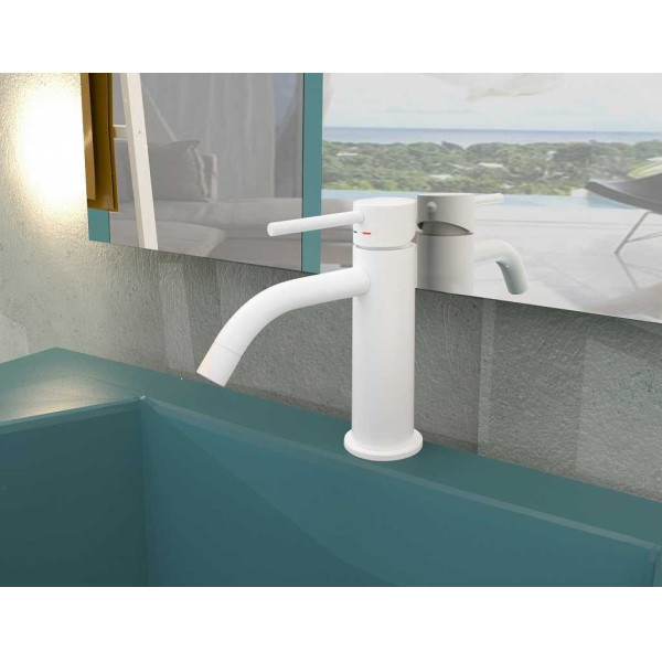 Смеситель для раковины Paffoni Light белый (LIG071BO) Смеситель для раковины Paffoni Light белый (LIG071BO)