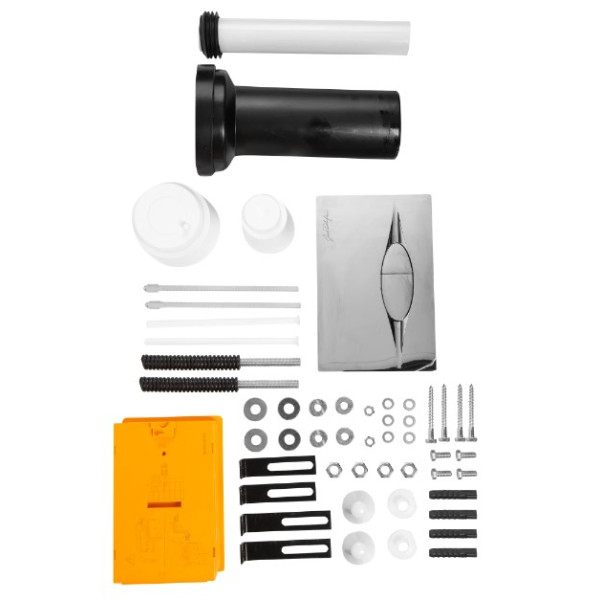 Комплект инсталляция с унитазом Jacob Delafon Out Of Cool Brive сиденьем, клавишей смыва и креплениями (E21733RU-00)