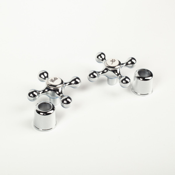 Маховик для смесителя 8x24 крест хром комплект 2 шт Iddis (991KR241SM)