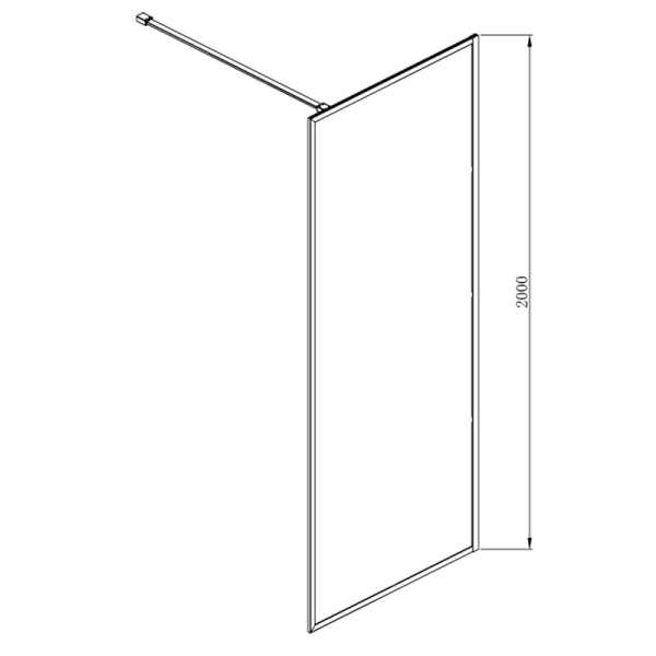 Душевое ограждение Azario Richmond 90x200 стекло прозрачное, профиль хром (AZ-NAG6310 90)