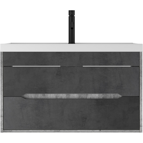 Тумба подвесная под умывальник Bazis 90 Loft В2 Бетон Домино (DL5604T)