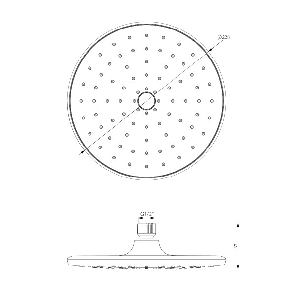 Лейка Lemark для верхнего душа 1-функциональная (LM8130C) Лейка Lemark для верхнего душа 1-функциональная (LM8130C)