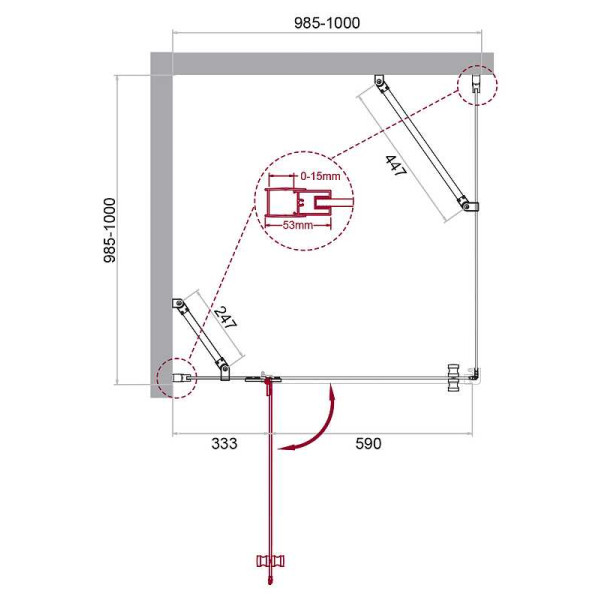 Душевой уголок BelBagno Kraft 100x100 стекло прозрачное, профиль хром (KRAFT-A-12-100-C-Cr-L) Душевой уголок BelBagno Kraft 100x100 стекло прозрачное, профиль хром (KRAFT-A-12-100-C-Cr-L)