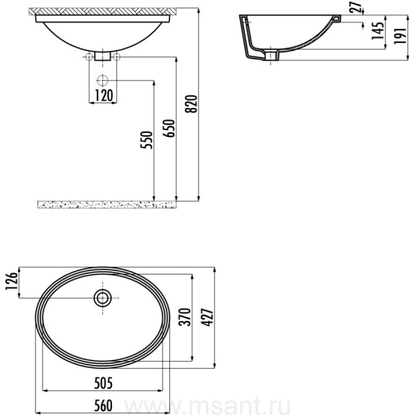 Раковина встраиваемая Creavit Mare 56x427 белая (TP216-00CB10E-0000) Раковина встраиваемая Creavit Mare 56x427 белая (TP216-00CB10E-0000)