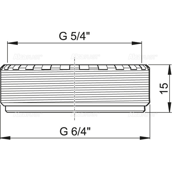 Футорка AlcaPlast 1 1/4"Вх1 1/2"Н (пластик) (S0507-ND)