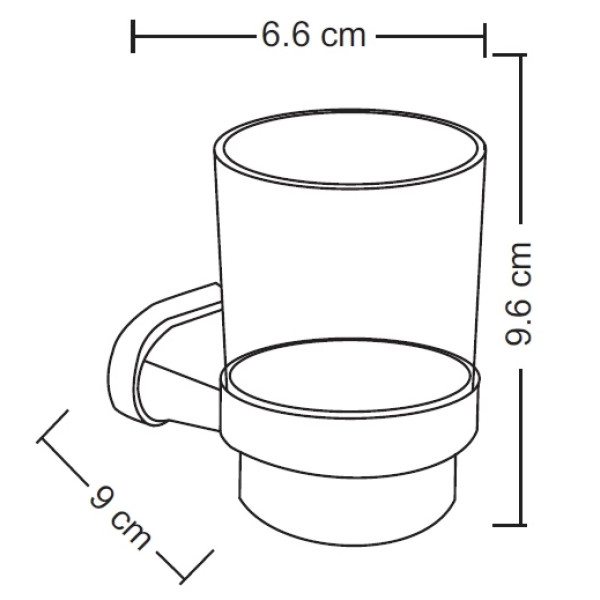 Стакан для зубных щеток Osgard Framtida с держателем, хром (51602) Стакан для зубных щеток Osgard Framtida с держателем, хром (51602)