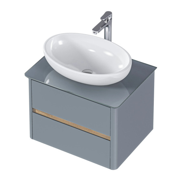 Тумба подвесная 1Marka Monro 600x450x420 серый (Ц0000036664)