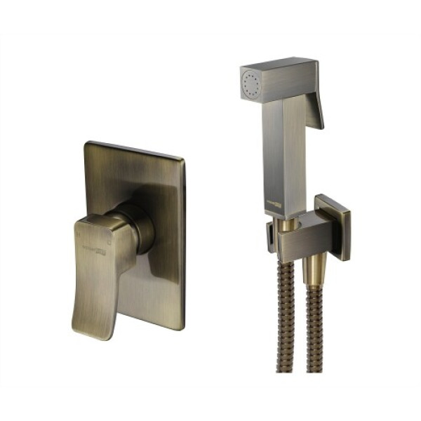 Смеситель с гигиеническим душем WasserKRAFT Exter  Бронза светлая (A01652)