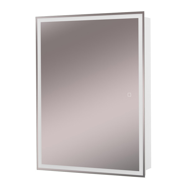 Зеркальный шкаф BelBagno 600x800x150 с одной распашной дверью с двумя стеклянными полками со встроенной подсветкой и сенсорным выключателем (SPC-GRT-6 Зеркальный шкаф BelBagno 600x800x150 с одной распашной дверью с двумя стеклянными полками со встроенной подсветкой и сенсорным выключателем (SPC-GRT-6