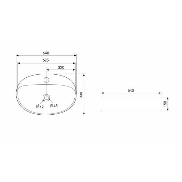 Раковина накладная Abber Bequem белая (AC2112)