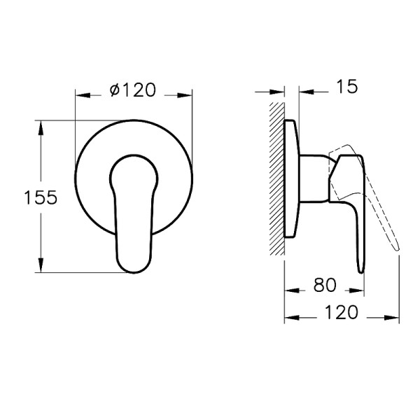 Смеситель для душа Vitra Root Round хром (A42728EXP)