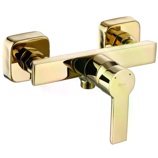 Смеситель для раковины Rea Argus с душевым комплектом золото (REA-B6408) Смеситель для раковины Rea Argus с душевым комплектом золото (REA-B6408)