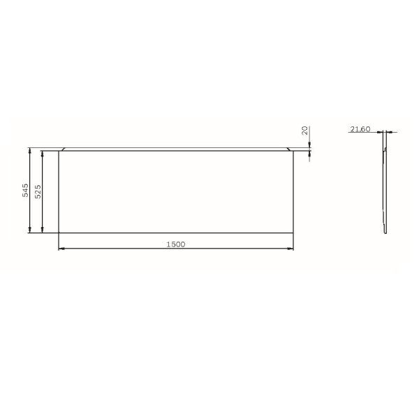 Экран фронтальный AM.PM X-Joy 150х70 (W94A-150-070W-P)