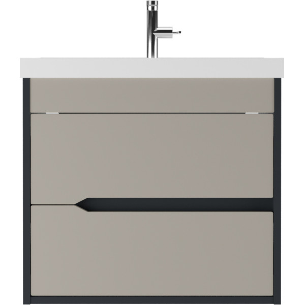 Тумба подвесная под умывальник Classica 60 Karat Серый тауп В2 Домино (DK3215T)