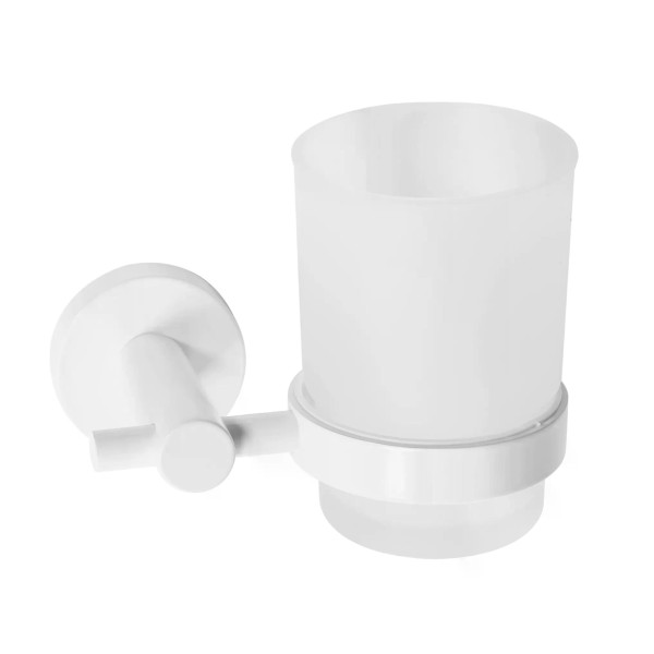 Стакан настенный Rea 322233B White белый (REA-77091) Стакан настенный Rea 322233B White белый (REA-77091)