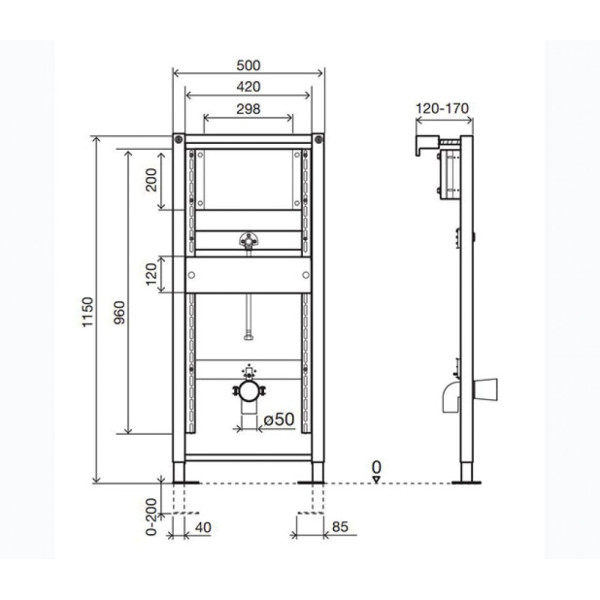 Инсталляция для писсуара Oli Euro II Urinal (136179)