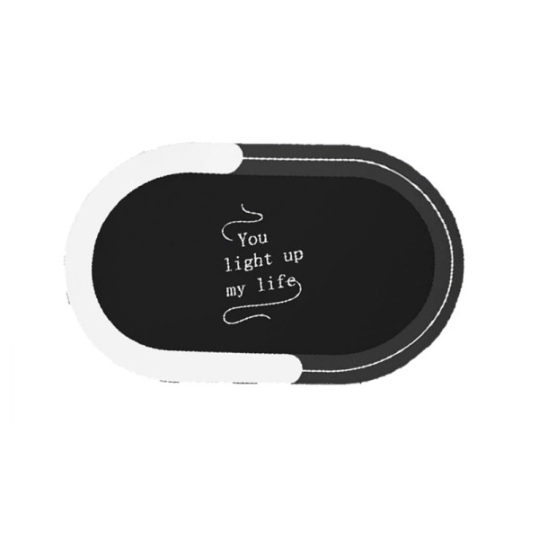 Коврик для ванной Melodia OVALE диатомитовый 50х80 чёрный (MK200)