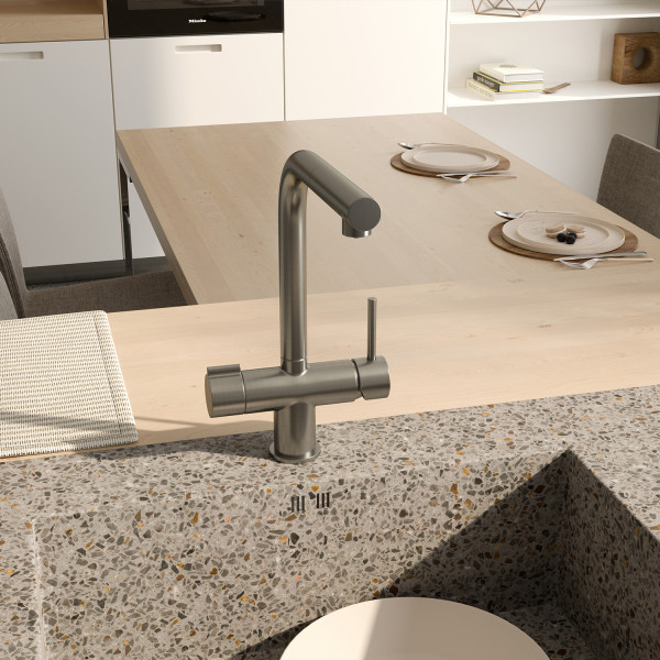 Смеситель для кухни WasserKRAFT с переключателем на фильтр, с выдвижным изливом хром (A8927)