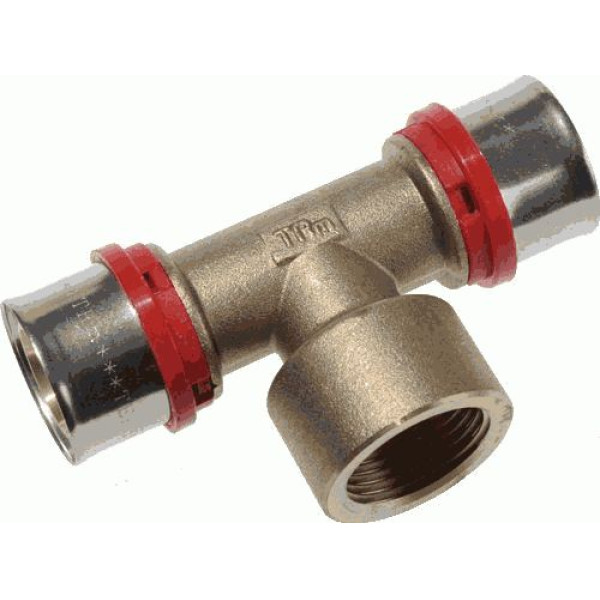 Тройник 20*1/2"В*20 TeRma (пресс, латунь) (02405)