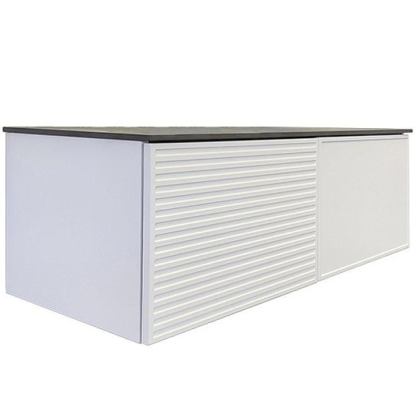 Тумба подвесная Comforty Геленджик 1200x500x410 белый матовый/калакатта Блэк (00-00018719)