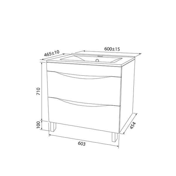Тумба напольная Iddis Cloud 60 белая (CLO60WFi95)